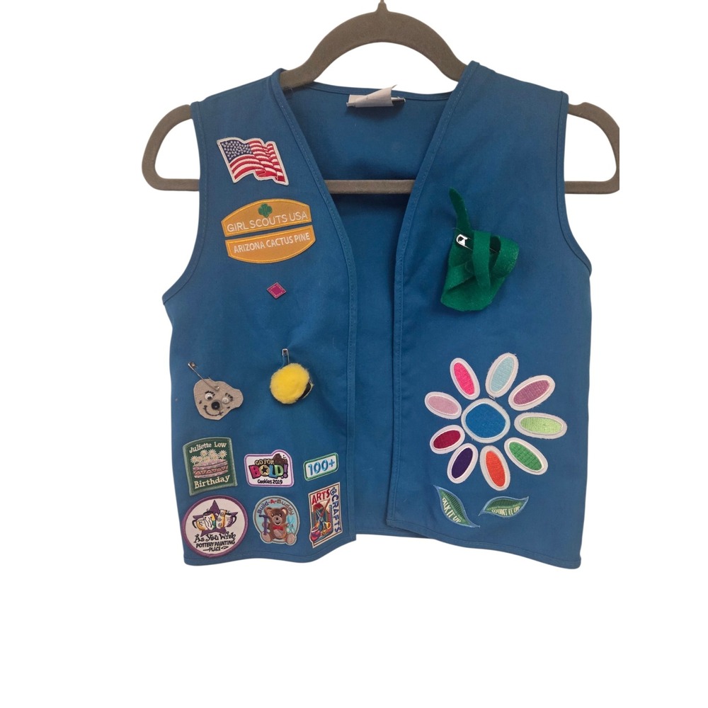 Girl Scouts USA Junior Vest Arizona Cactus Pine Patches Pins Uniform Badge Lot